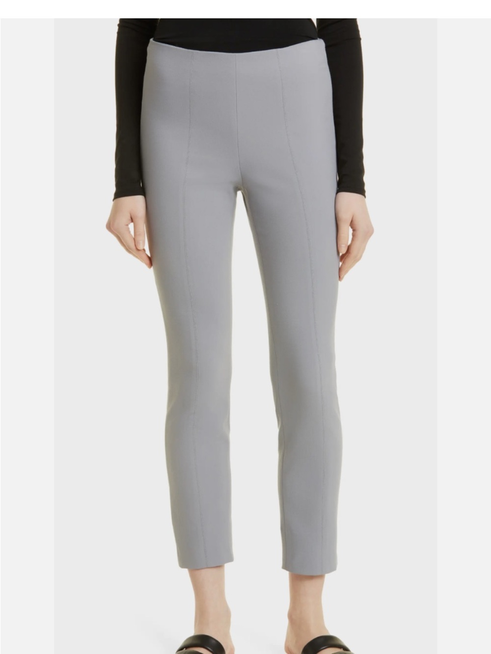 Vince Stitch Front Seam Ponte Leggings - Gray